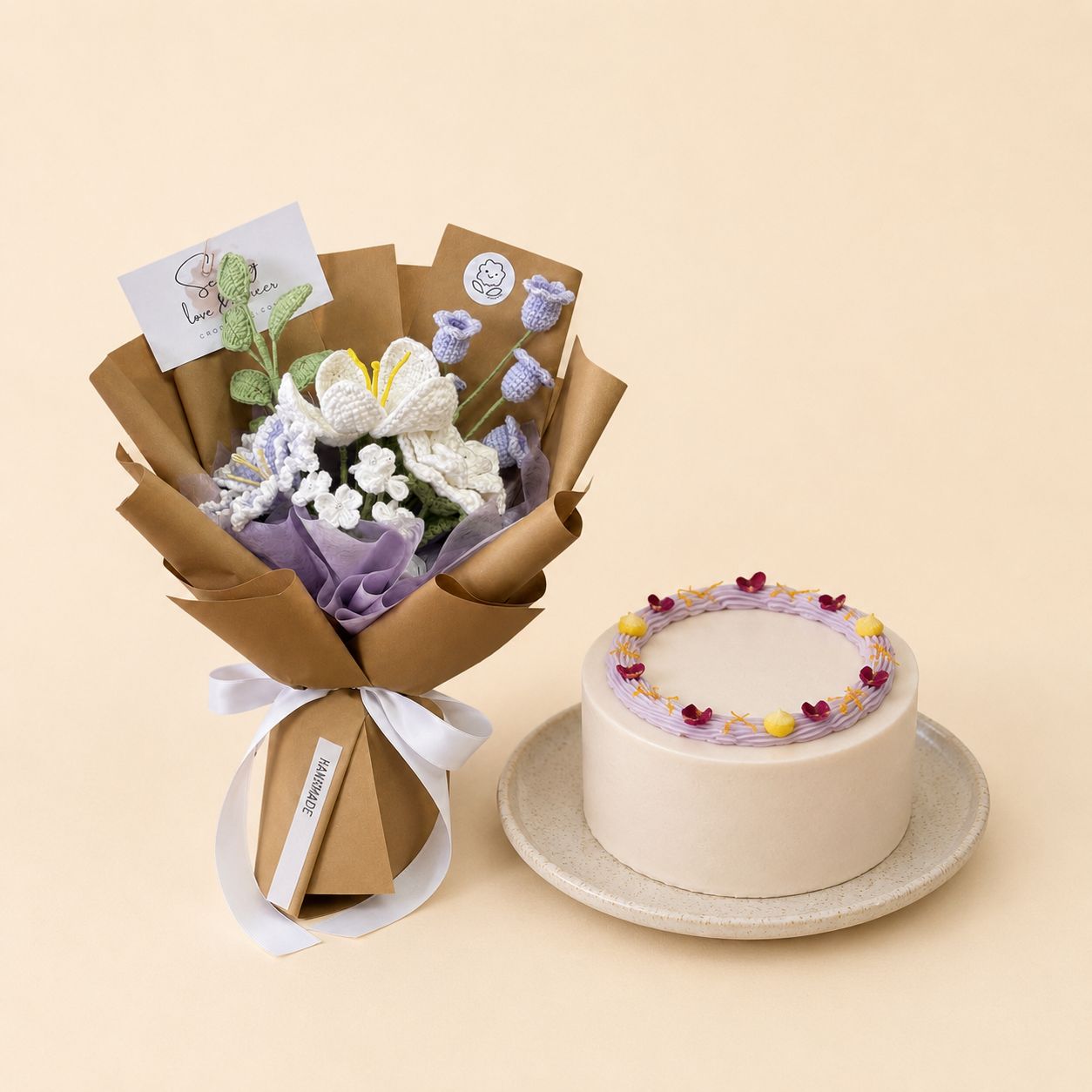 CrochetSG x Bloomsbury Orh Nee Cake & Taro Reverie Bouquet (3 Days Lead Time)