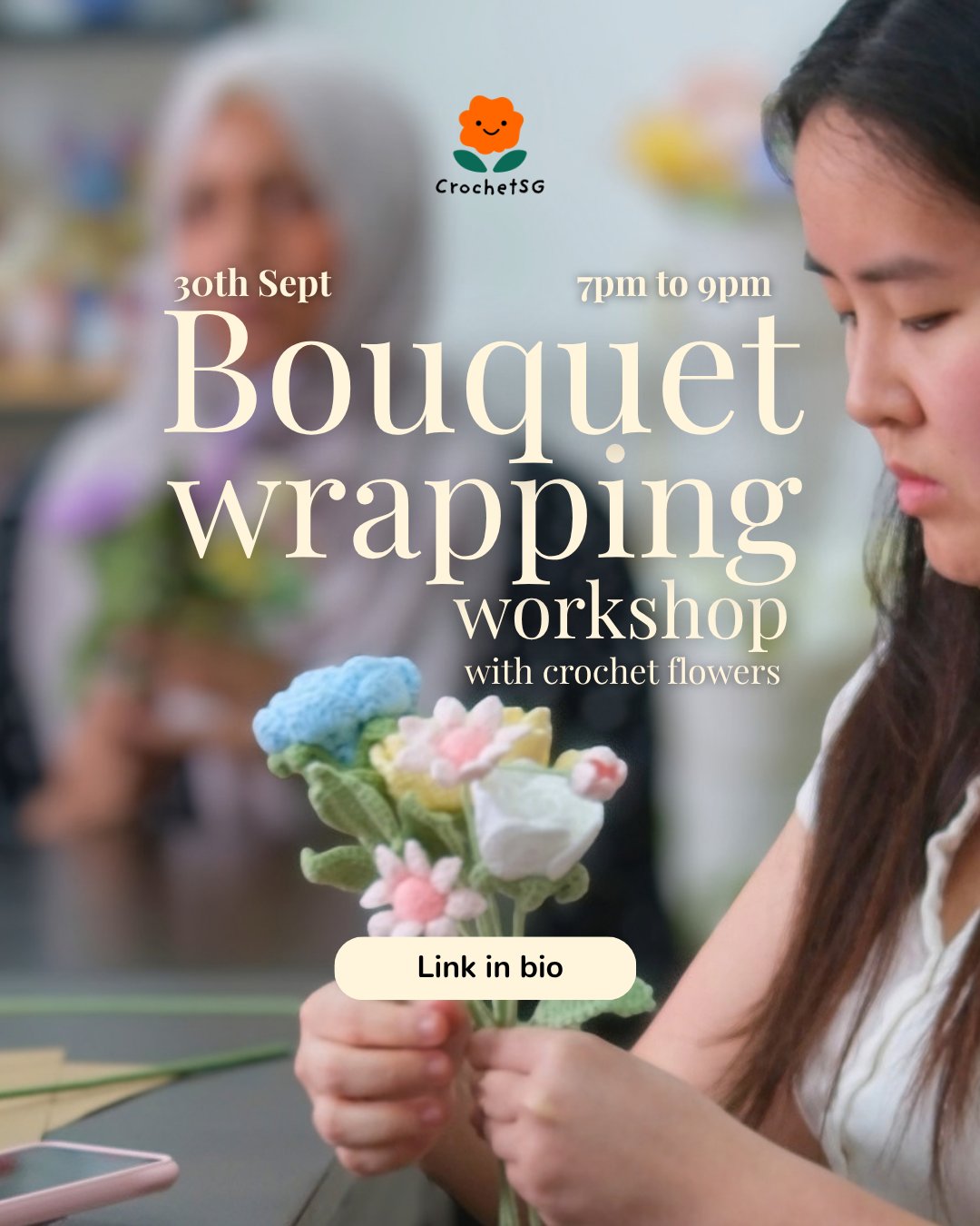 CrochetSG x Co. Duxton - Crochet Flower Wrapping Workshop