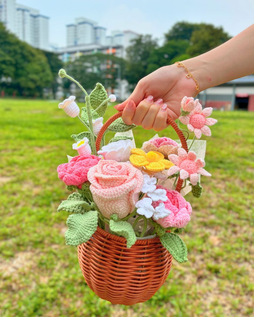 Crochet Flower Jamming (Flower Basket)