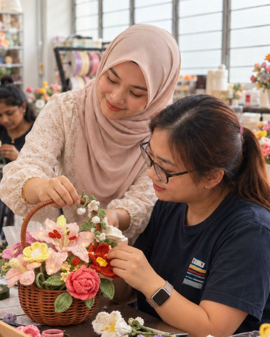 Crochet Flower Basket Workshop (Guided)
