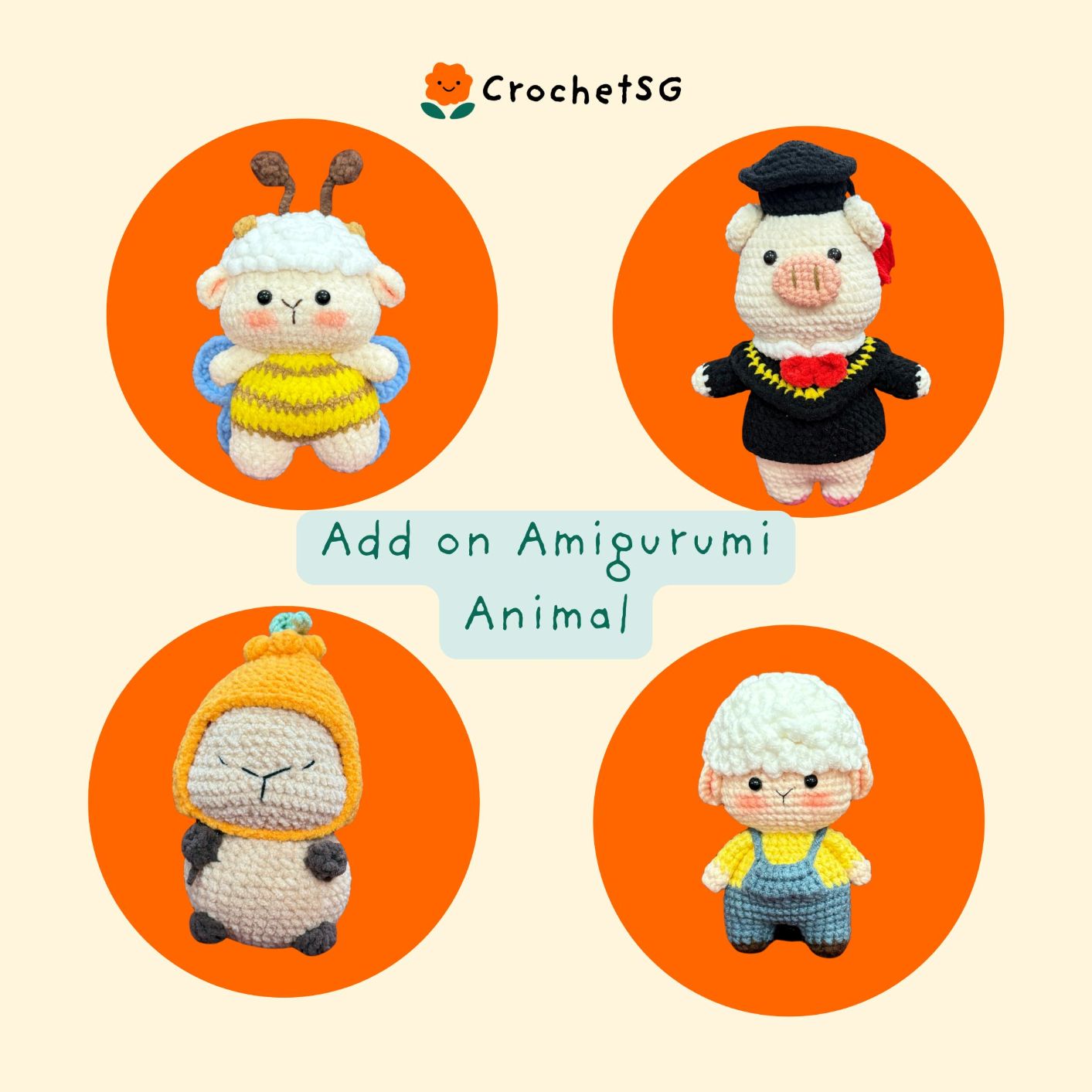 Add-On Crochet Figurine (Amigurumi) Animal