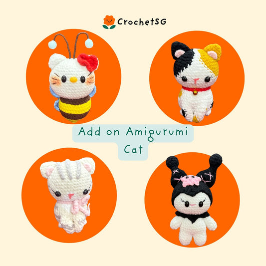 Add-On Crochet Figurine (Amigurumi) Cat