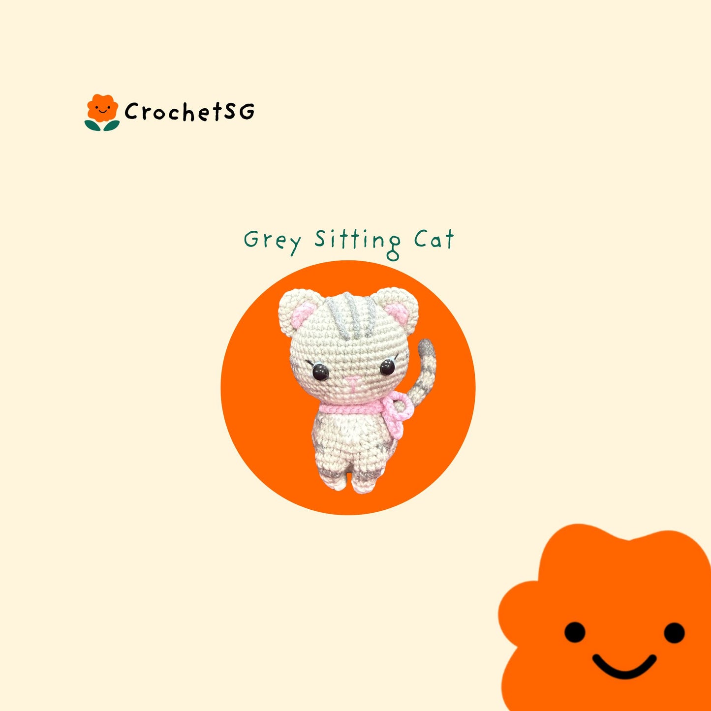 Add-On Crochet Figurine (Amigurumi) Cat