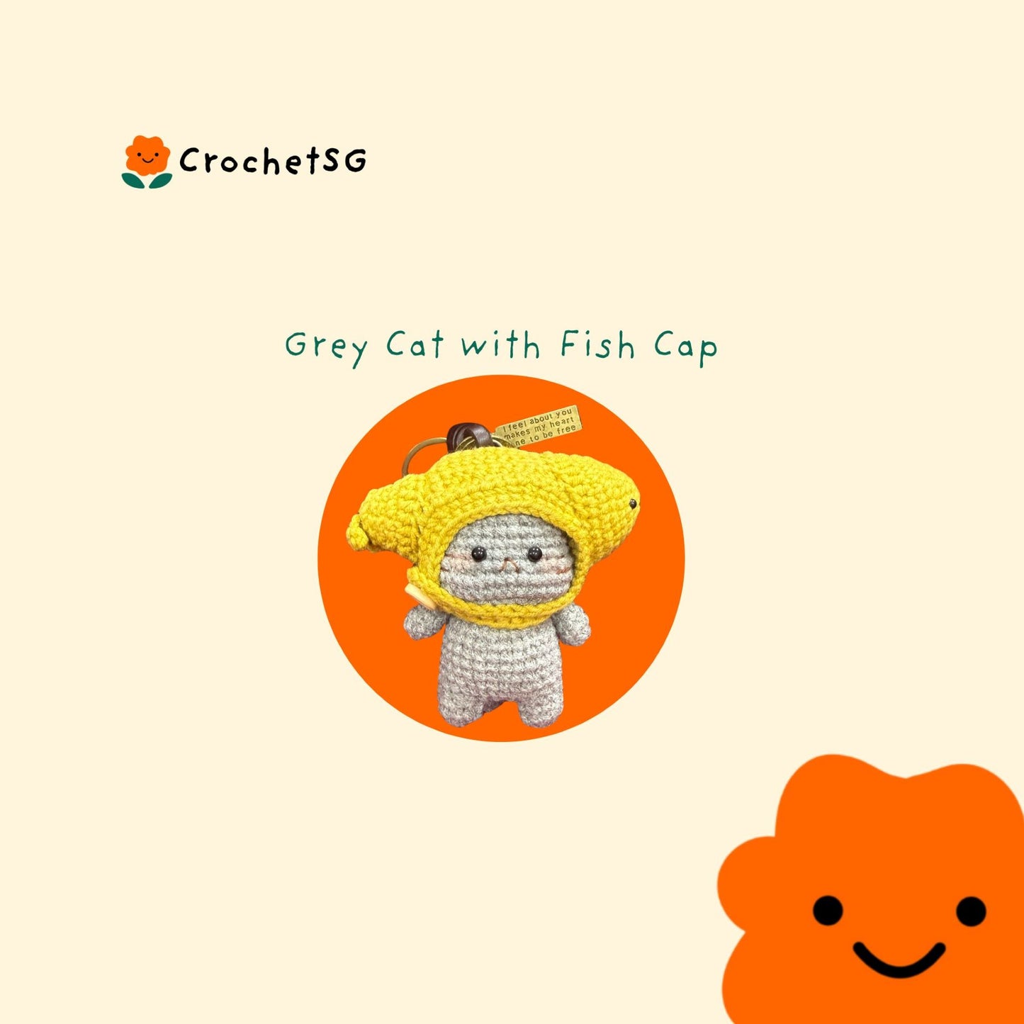 Add-On Crochet Figurine (Amigurumi) Cat