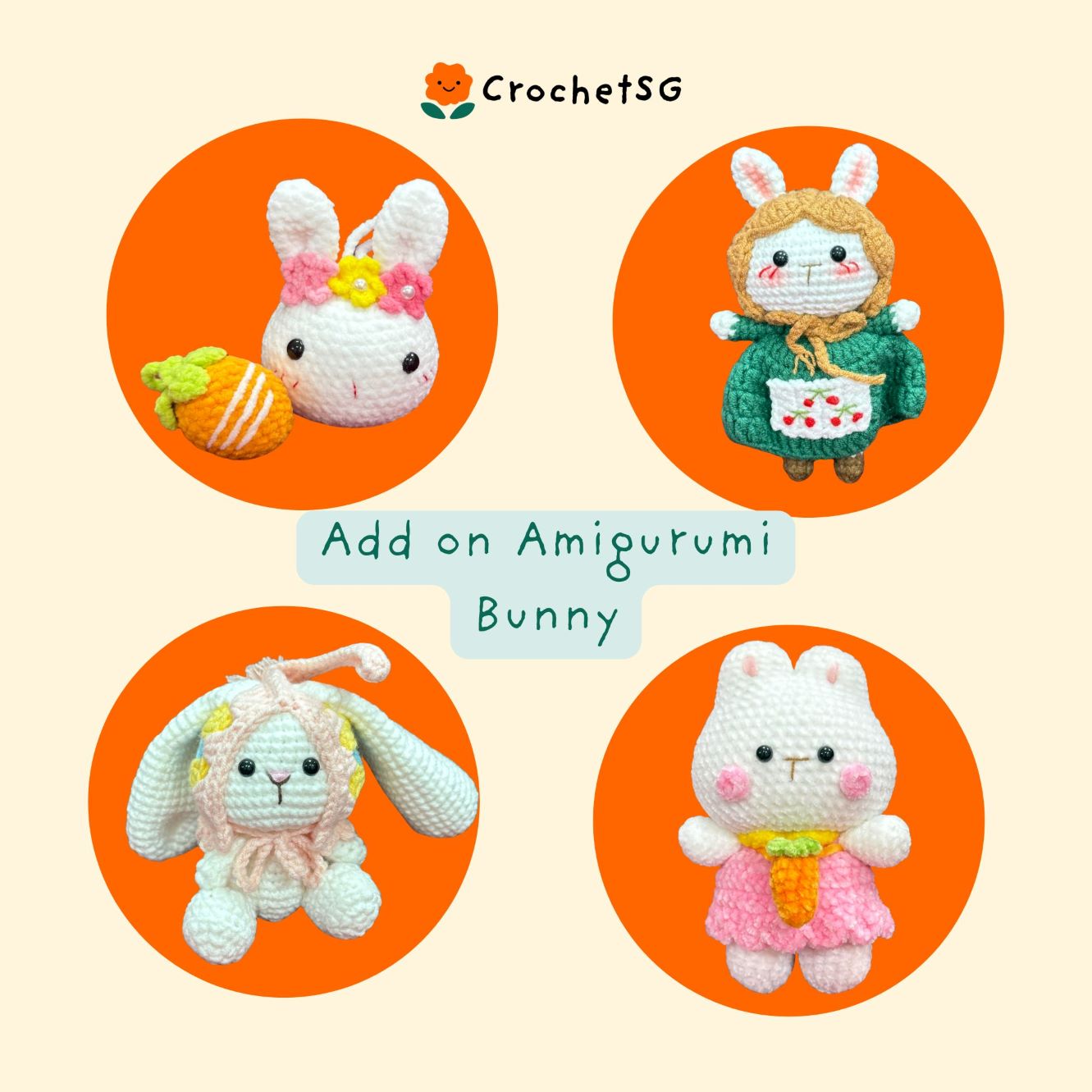 Add-On Crochet Figurine (Amigurumi) Bunny