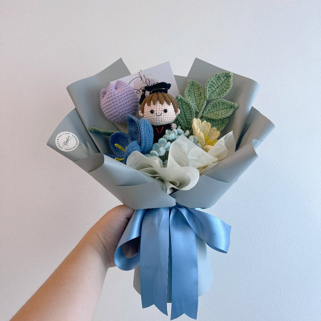 Bright Beginning Crochet Flower Bouquet (Boy)