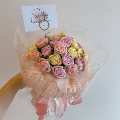 Bubble Love Crochet Flower Bouquet