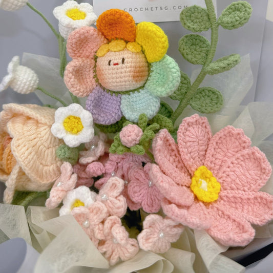 Joy_Crochet_Flower_Bouquet_Singapore_Rainbow_flower_face