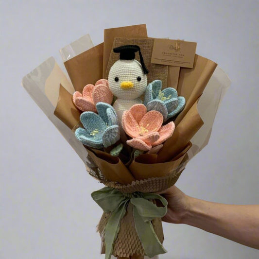 Wisdom Duckling Crochet Flower Bouquet